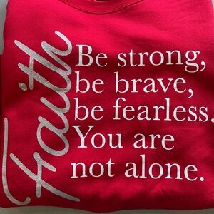 Wound Up XXL new with tag red Faith sweatshirt cozy loungewear  athleisure NWT